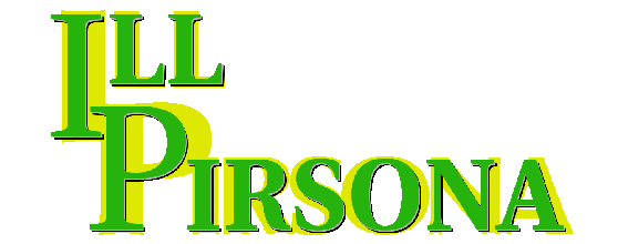 The Ill Pirsona original website logo, green over yellow